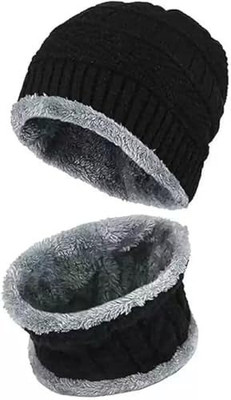 PAYMANA Woven, Solid, Self Design Beanie Cap