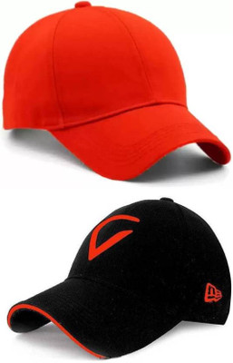 Westery Self Design, Solid, Embroidered Sports/Regular Cap Cap(Pack of 2)