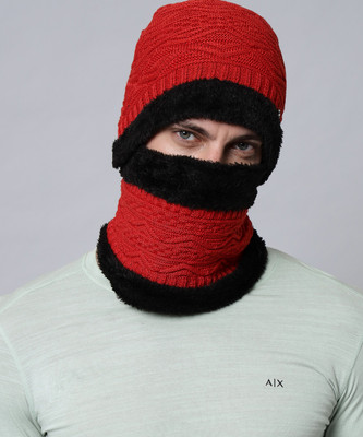 QUIN FLETCHER Mens Solid Beanie Cap combo (Cap + Muffler ) Solid Beanie Cap(Pack of 2)