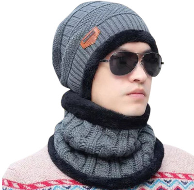SPOWEARY Solid Beanie Cap