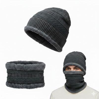 CORAL INDIA Striped Beanie Cap