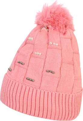 LOOM LEGACY Embellished, Self Design Beanie Cap