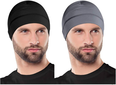 Bismaadh Solid Skull Cap Cap(Pack of 2)