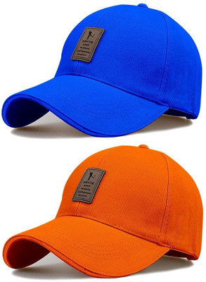 cap world Printed, Self Design, Solid Sports/Regular Cap Cap(Pack of 2)