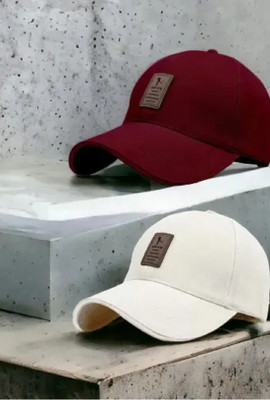 FD FLORIDA Solid, Self Design Sports/Regular Cap Cap(Pack of 2)