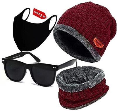 CLASSYMESSI Beanie Cap(Pack of 3)