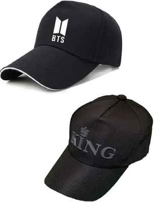ZSAN Self Design, Solid Sports/Regular Cap Cap(Pack of 2)