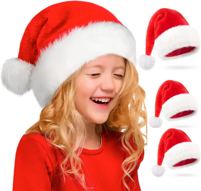 ME&YOU Solid Santa Cap Cap(Pack of 3)