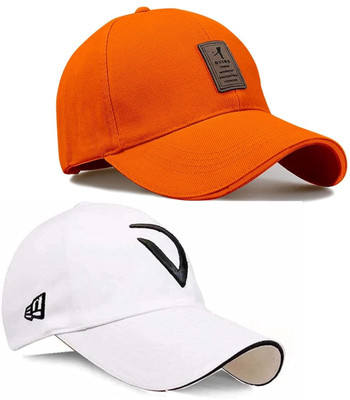 CLASSYMESSI Solid, Self Design, Embroidered Sports/Regular Cap Cap(Pack of 2)