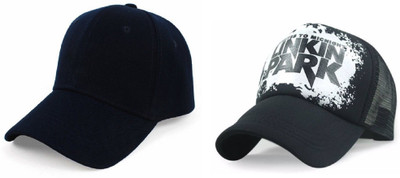 Rozti Embroidered, Self Design, Solid Sports/Regular Cap Cap(Pack of 2)