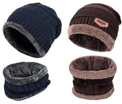 Ramam Self Design Beanie Cap(Pack of 4)