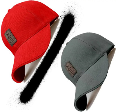 BLUCAPS Self Design, Solid Sports/Regular Cap Cap(Pack of 2)
