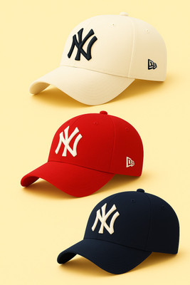 selloria Solid, Self Design, Embroidered Sports/Regular Cap Cap(Pack of 3)