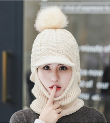 TRICKEY SHOPPER Self Design Beanie Cap