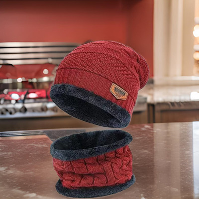 FD FLORIDA Self Design, Woven Beanie Cap