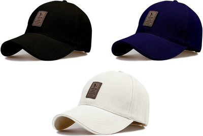 HOZIE Embellished Sports/Regular Cap Cap(Pack of 3)