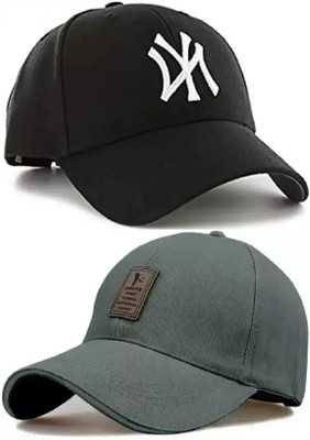 ILLARION Printed, Self Design, Solid Sports/Regular Cap Cap(Pack of 2)