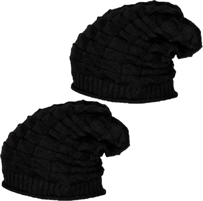 FLEXCY Beanie Cap(Pack of 2)