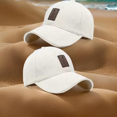 cap world Embroidered, Self Design, Solid Sports/Regular Cap Cap(Pack of 2)