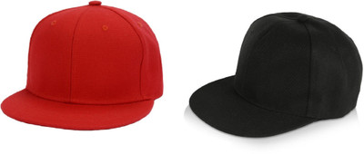 Niavaa Solid Sports/Regular Cap Cap(Pack of 2)