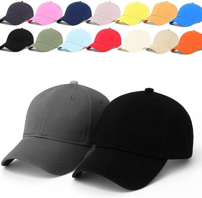 Ritoza Self Design, Solid Sports/Regular Cap Cap(Pack of 2)