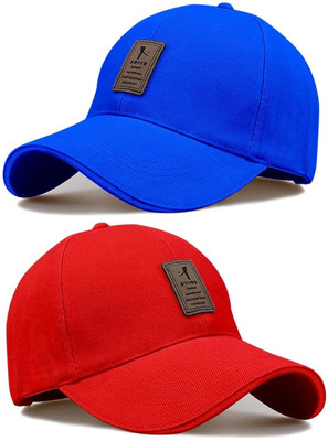 cap world Solid, Printed Sports/Regular Cap Cap(Pack of 2)