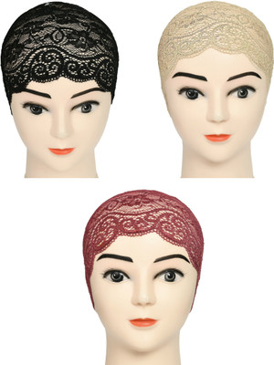 DCENT KRAFT Self Design Skull Cap Cap(Pack of 3)