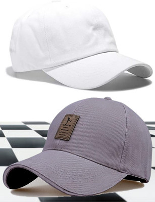 cap world Solid, Self Design, Printed Sports/Regular Cap Cap(Pack of 2)