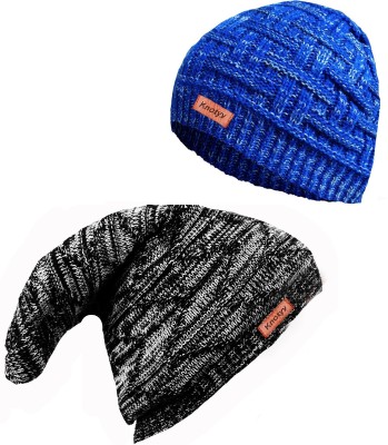 Knotyy Beanie Cap(Pack of 2)