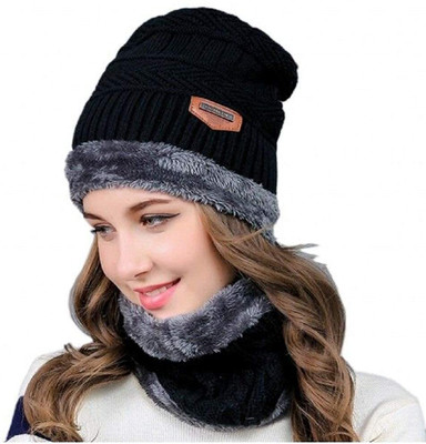 FQZILON Solid Beanie Cap(Pack of 2)