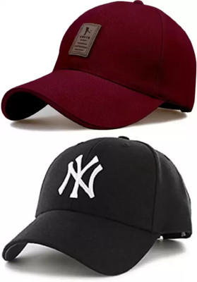BLUCAPS Embroidered, Solid Sports/Regular Cap Cap(Pack of 2)