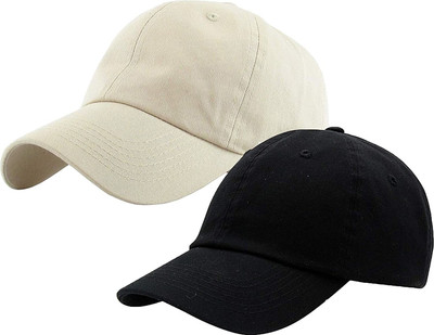 ZSAN Self Design, Solid Sports/Regular Cap Cap(Pack of 2)