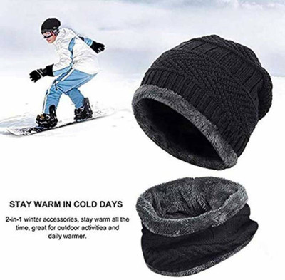 Nk tip top Woven Beanie Cap(Pack of 2)