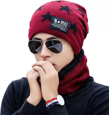 SHOPPYBUCKET Self Design Beanie Cap