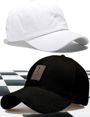 cap world Solid, Self Design Sports/Regular Cap Cap(Pack of 2)