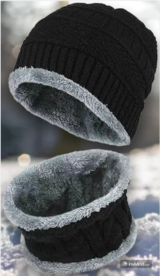 FLEXCYCAP Solid, Self Design, Woven Beanie Cap(Pack of 2)