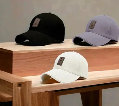 ILLARION Printed, Self Design, Solid Sports/Regular Cap Cap(Pack of 3)