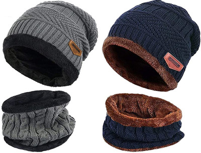 NS Fasion Self Design Beanie Cap(Pack of 4)