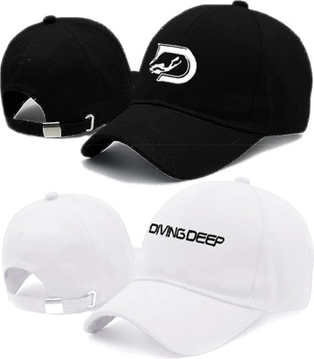 Diving deep Embroidered Sports/Regular Cap Cap(Pack of 2)