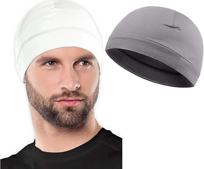Alipzone Solid Skull Cap Cap(Pack of 2)