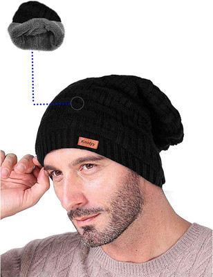 Knotyy Self Design Beanie Cap