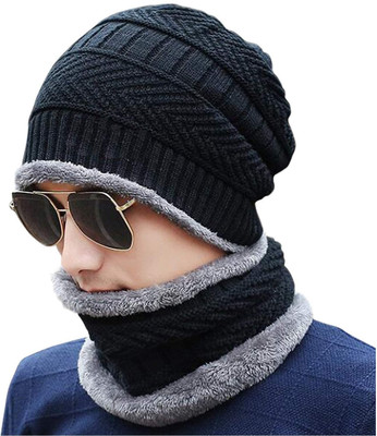 cvamys Self Design Beanie Cap