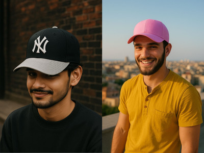 selloria Solid, Self Design, Embroidered Sports/Regular Cap Cap(Pack of 2)