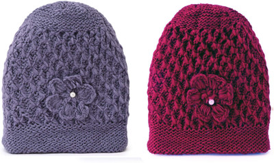 Aivira Solid Beanie Cap(Pack of 2)