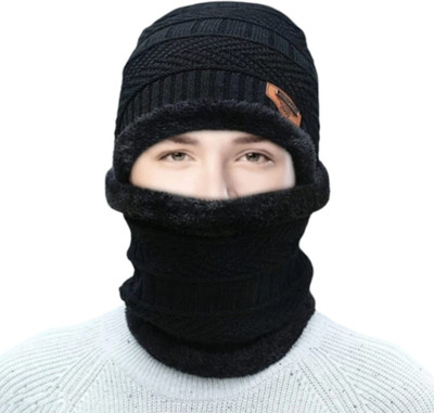 oswalcapss Solid, Checkered, Applique, Embellished, Embroidered Beanie Cap