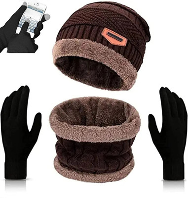 poshing Solid Beanie Cap(Pack of 4)