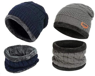 Ramam Self Design Beanie Cap(Pack of 4)