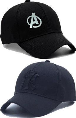 CLASSYMESSI Solid, Self Design, Embroidered Sports/Regular Cap Cap(Pack of 2)