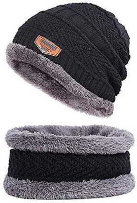 VISHAL_Co Solid Beanie Cap(Pack of 2)