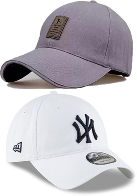 CLASSYMESSI Solid, Self Design, Embroidered Sports/Regular Cap Cap(Pack of 2)
